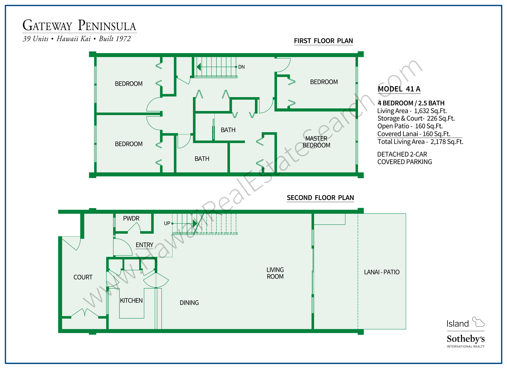 Gateway Peninsula Floor Plan at Hawaii Kai